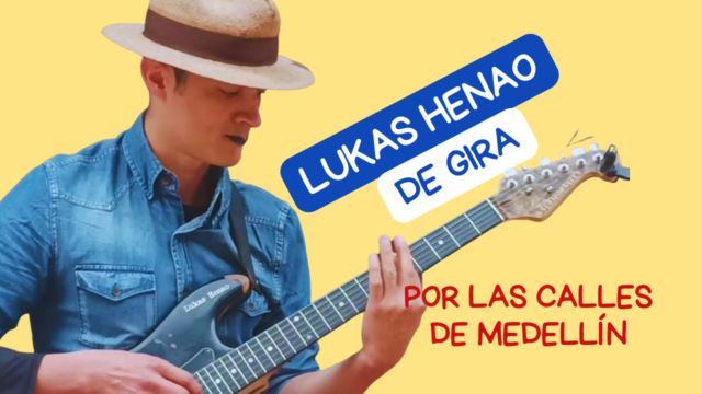 Lukas Henao estaba de gira por las calles de Medellín